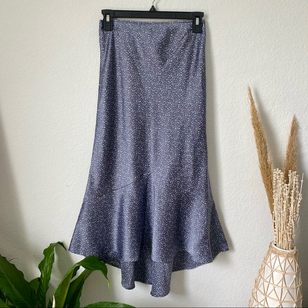 A&F Silk Hi-lo Midi Skirt